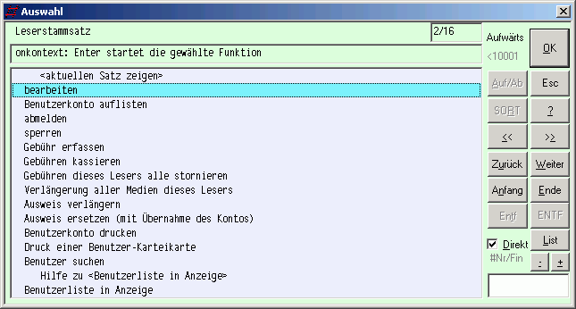 Leserfunktionen Leserfunktionen
